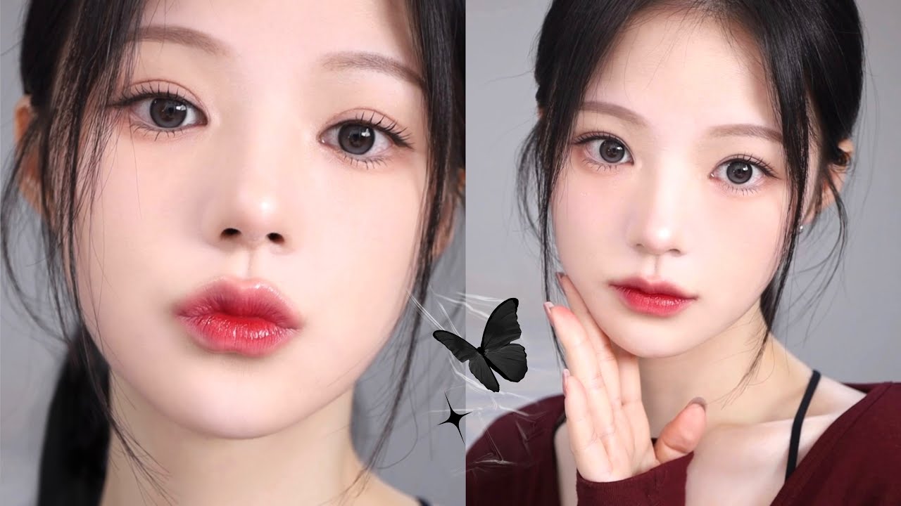 추운 날 더 쌀쌀하게 ೃ༄ 오묘 시크한 레드립 메이크업🥀