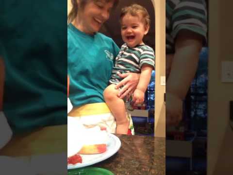 Mark laughs at ketchup