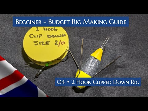 UK Sea Fishing Budget - Beginner Rig Making Guide 04. 2 Hook Clipped Down Rig