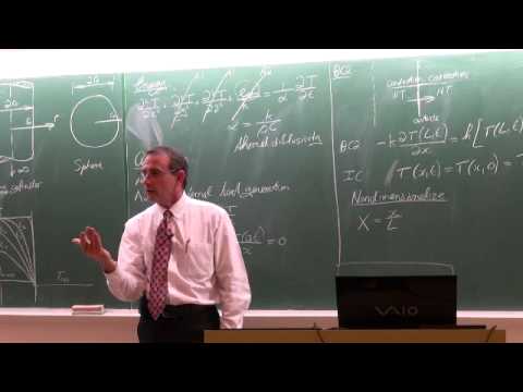 Lecture 09 (2013). 4.2 Transient heat conduction in large plane walls, long cylinders and spheres