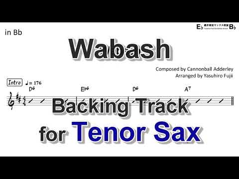 Wabash - Backing Track with Sheet Music for Tenor Sax