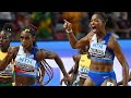 Womens 4x100 final Shacarri Richardson holds off shericka Jackson (reaction )