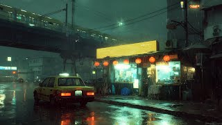 80's Night City Rain 🌃 Lofi Music for Sleep and Relaxation