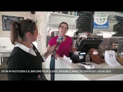 ENTRA IN PASTICCERIA E AL BAR COME FOSSE CLIENTE, MA RUBA LE MANCE DEI DIPENDENTI | 29/04/2025
