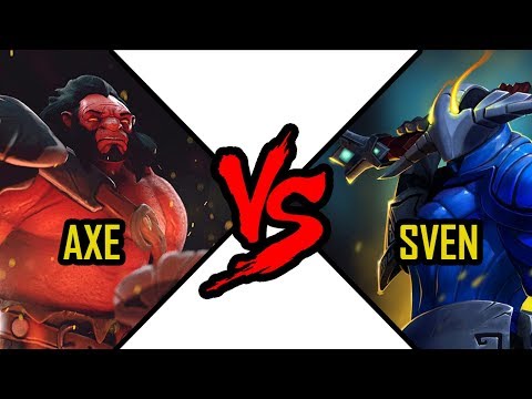 Dota 2 Axe vs Sven one click battle - Mogul Khan vs The Rogue Knight fight #14