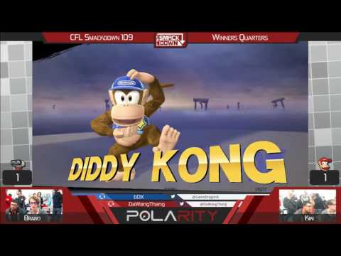CFL Smackdown 109 WiiU - Brand (R.O.B.) vs Kiki (Diddy Kong) - Winners Quarters