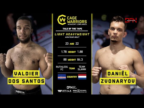 Fight 01: Valdier Dos Santos vs Daniel Zvonaryov | Cage Warriors Academy Lowlands 1