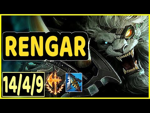 RENGAR VS KHA'ZIX - 14/4/9 KDA JUNGLE GAMEPLAY