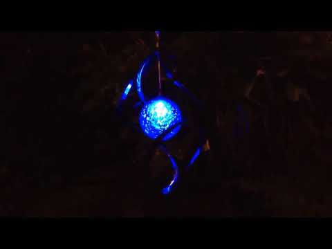 Beautiful E THINKER Colorful Outdoor Rotating Solar LED Wind Spinner Hanging Spiral Garden Lawn Ligh