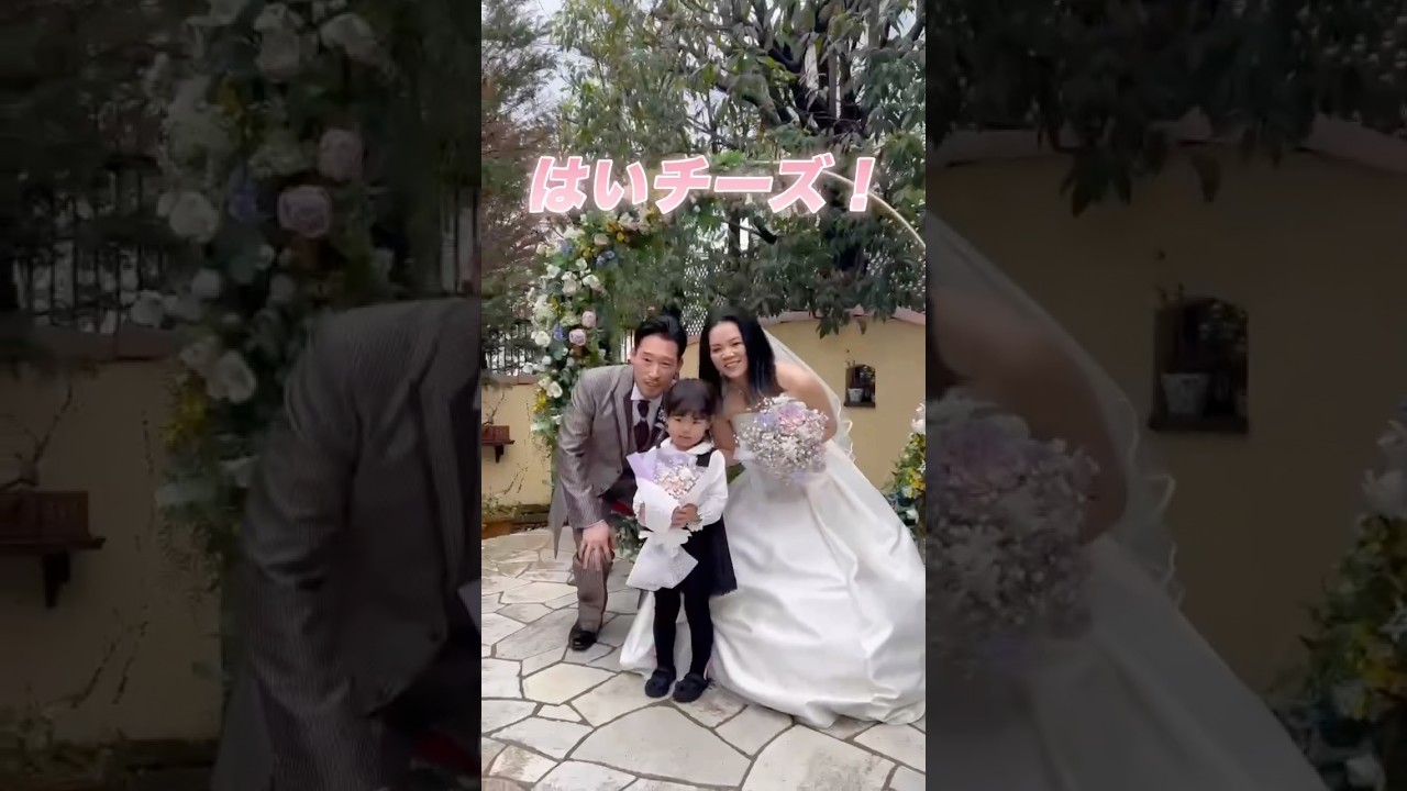 ブーケトス受け取るのは､､､可愛いお子様ゲストの前にブーケが👼🏻‎控え目に可愛らしくキャッチしてくれました💐‎🤍 #セントアベニール #結婚式 #お子様演出 #ブーケトス