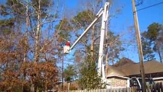 preview picture of video 'Diamondhead Hazardous Tree Removal with Bucket Truck'