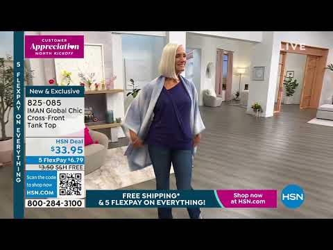 IMAN Global Chic CrossFront Tank Top