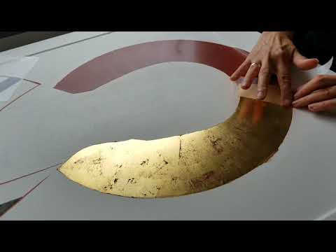 Water GILDING - how to apply GOLD LEAF for Byzantine Icons process video tutorial
