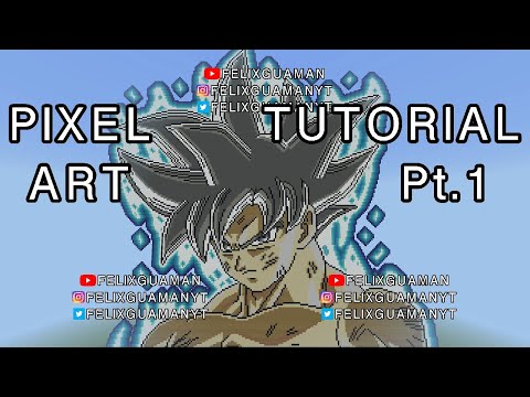 Minecraft Pixel Art Tutorial - Goku Mastered Ultra Instinct Part 1
