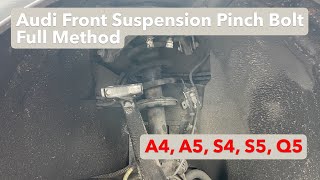 How to Remove a Stuck Audi Pinch Bolt and Replace Upper Arms(EASY METHOD for A4, A5, Q5 Suspension!)