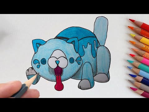 Drawing Candy Cat from poppy playtime