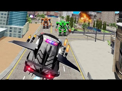 Flying Police Car Robot Hero: Robot Games Transforming robot games(By Falcon Gamer) Android Gameplay