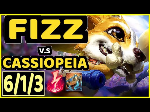 VOYBOY (FIZZ) vs CASSIOPEIA - 6/1/3 KDA MID GAMEPLAY - NA Ranked DIAMOND