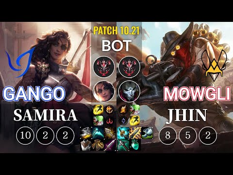 CGA Gango Samira vs VIT Mowgli Jhin Bot - KR Patch 10.21