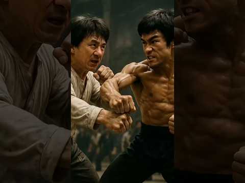 "Legend vs Legend: Jackie Chan Battles Bruce Lee in an Epic Showdown" #fight #ai #trend #kungfu