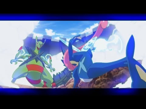 [POKEMON XYZ] Mega Sceptile Vs Ash- Greninja - Pari$