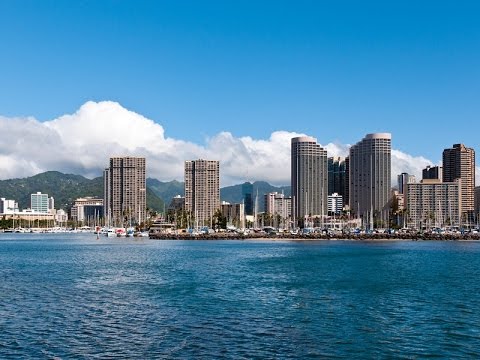 Гонолулу. Вид со стороны океана. Honolulu Hawaii.