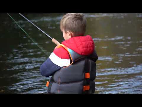 Garik Gurman fishing for salmon at Pulaski