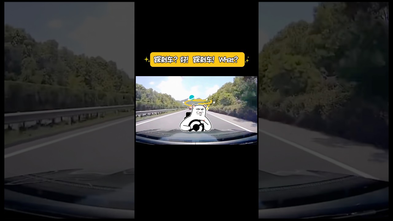 踩煞車！？男子擔憂追尾，女司機不知所措，最終偏離車道，開道溝裡！#automobile #搞笑 #車 #駕駛 #行車紀錄器 #driving #drivinglessons
