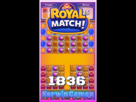 Royal Match Level 1836 - No Boosters Gameplay