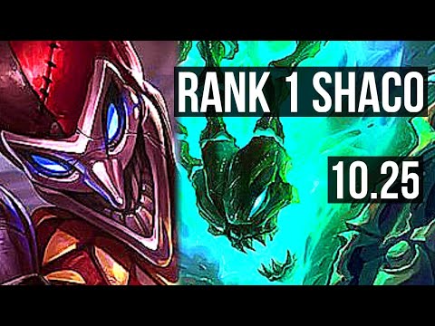 SHACO & Jhin vs THRESH & Xayah (SUPPORT) | Rank 1 Shaco, 800+ games, 7/2/7 | KR Grandmaster | v10.25
