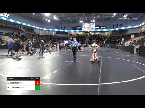 90 Lbs Prelims - Aubrey Troutner, Chatfield Wrestling Club Vs Maya Alvarado, Panda Wrestling Allia