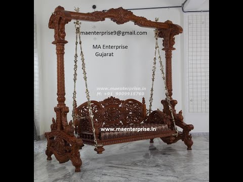 Living room wooden swing, hand carving, size: 7.5x7.5x2.5fee...