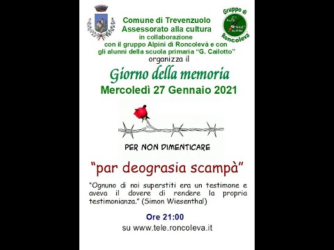Giorno della memoria 2021 - Trevenzuolo 27/01/2021