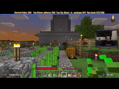 Minecraft "Chill Stream" Feb. 5, 2019 pt1 - Villagers Visit and Staircase Improvement