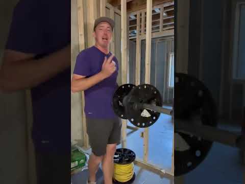 Very cheap way to unspool wire! #electrician #howto #diy #construction #apprentice
