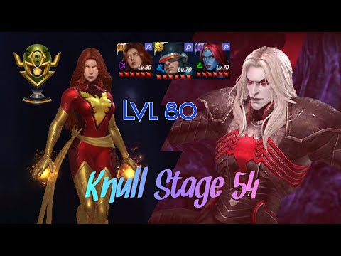 Knull Stage 54 | T3 Lvl 80 Jean | Ctp of Greed - Marvel Future Fight