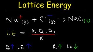 Lattice Energy of Ionic Compounds, Basic Introduction, Charge vs Ionic Radius