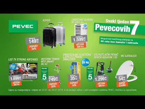 „Svaki tjedan Pevecovih 7“, ponuda vrijedi od 23.7. do 29.7.2018.
