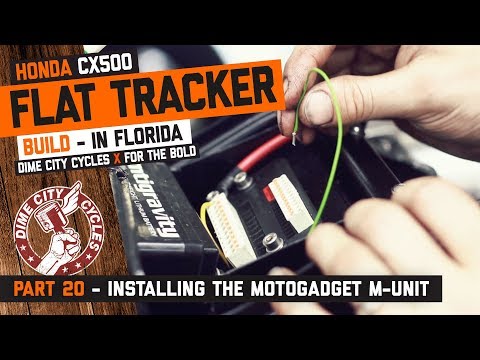 CX500 Flat Tracker Build Part 20 - Motogadget M-Unit & electrics installation