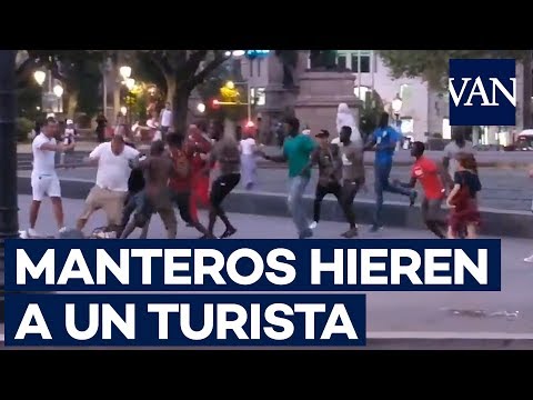 Un turista americano herido tras una pelea con manteros