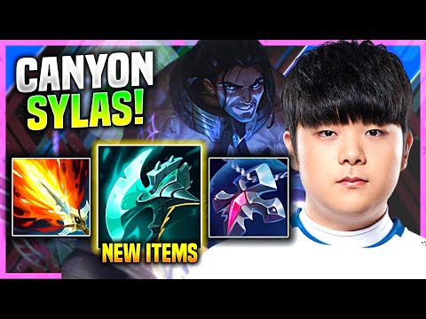 CANYON PICKS SYLAS WITH NEW ITEM NIGHT HARVESTER! - DWG Canyon Plays Sylas Jungle vs Rek'Sai!