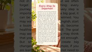 Every Step Is Important  #readingeanglish #english #education