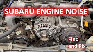 Subaru Engine Whining Noise Diagnostic + Drive Belts and Idler Pulley Replacement