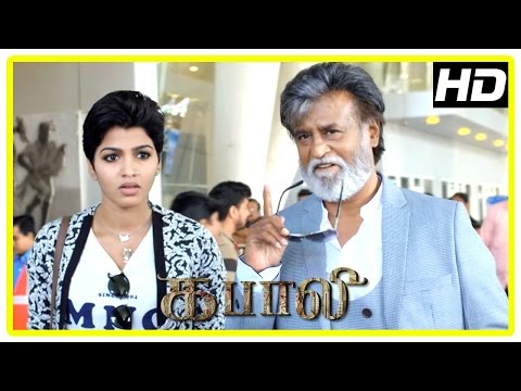 Kabali Tamil Movie | Rajini and Dhansika reach Chennai to meet Radhika Apte | John Vijay | Kishore