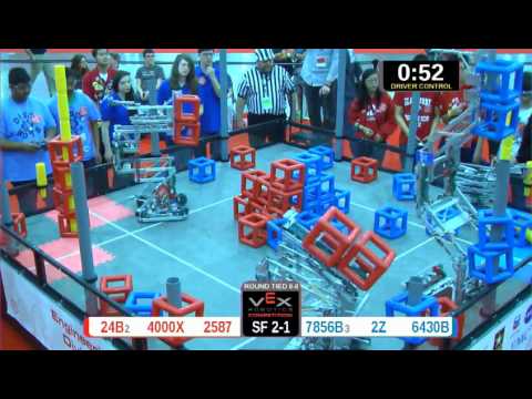 2015 VRC Engr SF2-1 - 24B 4000X 2587 vs 7856B 2Z 6430B - 76 to 57 - VEX Worlds 2015