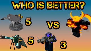 Strong Towers vs  Molten Boss Roblox Tower Defense Simulator 5 Rangers, 3 Accelerators, 5 Turrets