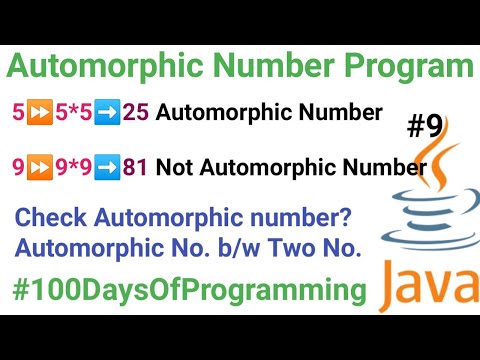 Automorphic Number Program In Java What Is Automorphic Number Javaprogramming 100daysofcode