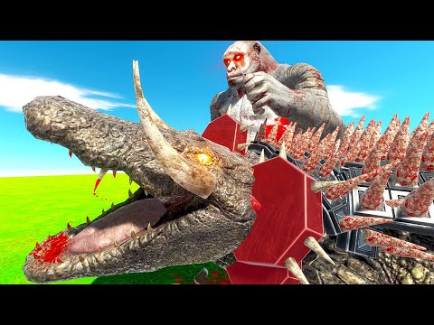 GORO Fights LIZZIE from Rampage - Animal Revolt Battle Simulator