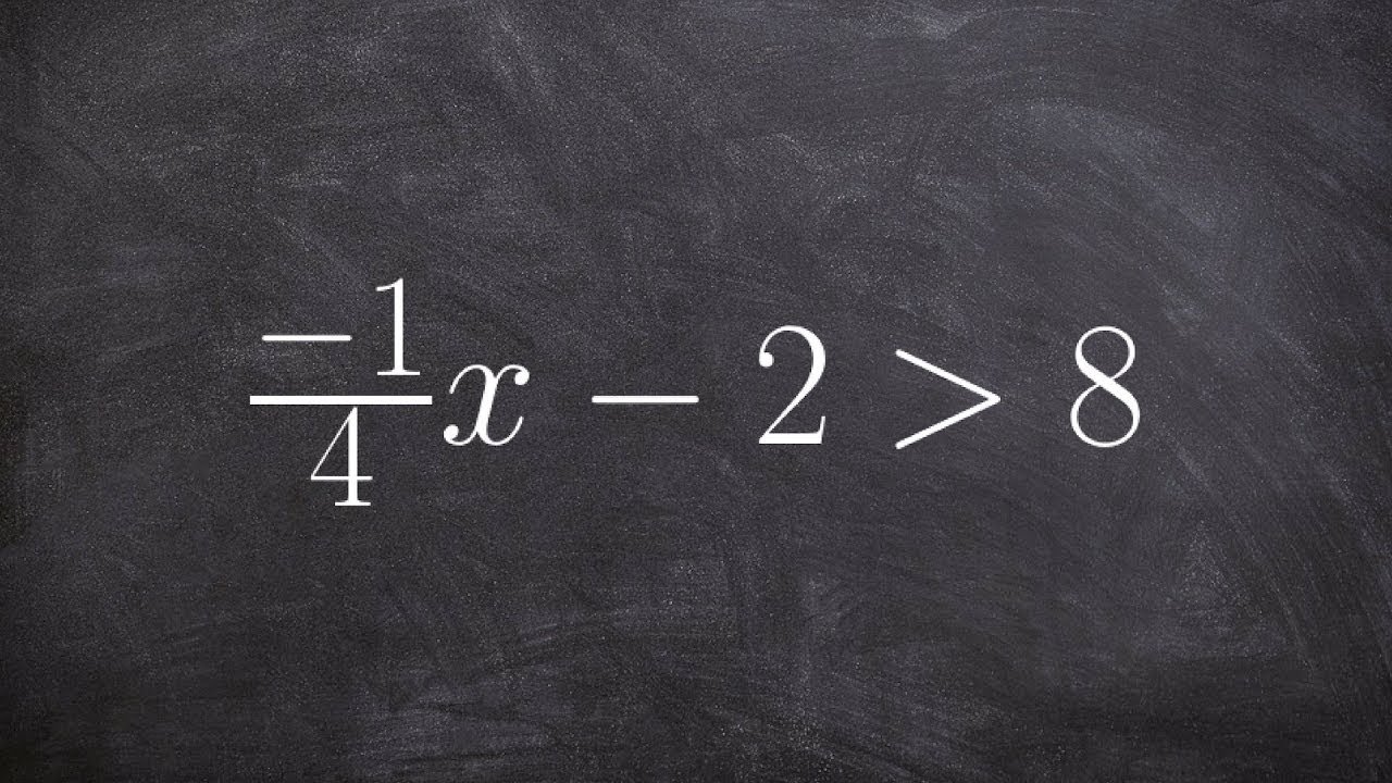 Learn how to solve a two step inequality with a fraction