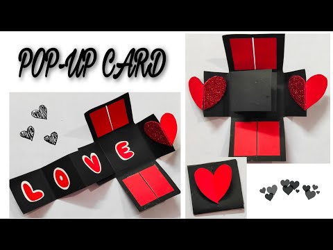 3D pop up card | pop up love card tutorial | pop up card heart | pop up heart card | diy pop up card